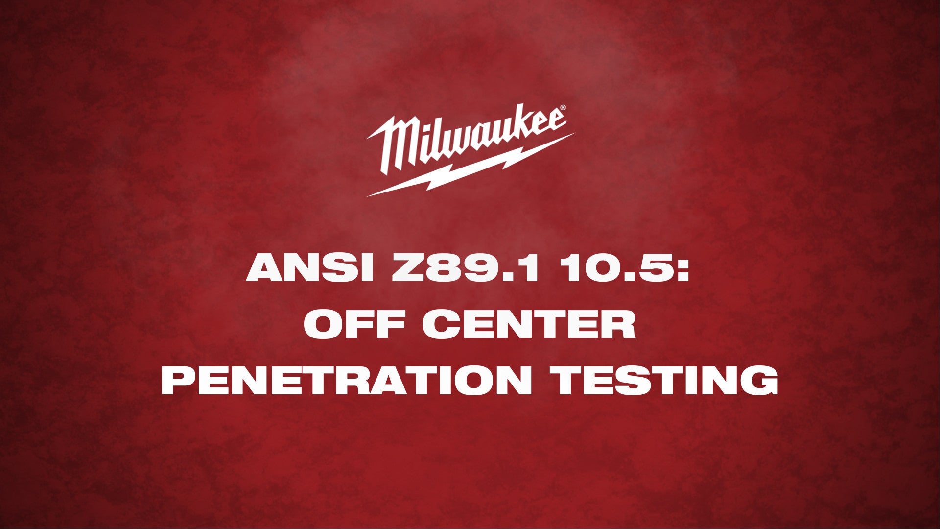 ANSI Z89.1 10.5 Off Center Penetration Test Demo