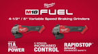 M18 FUEL 4-12 5 Variable Speed Braking Grinder