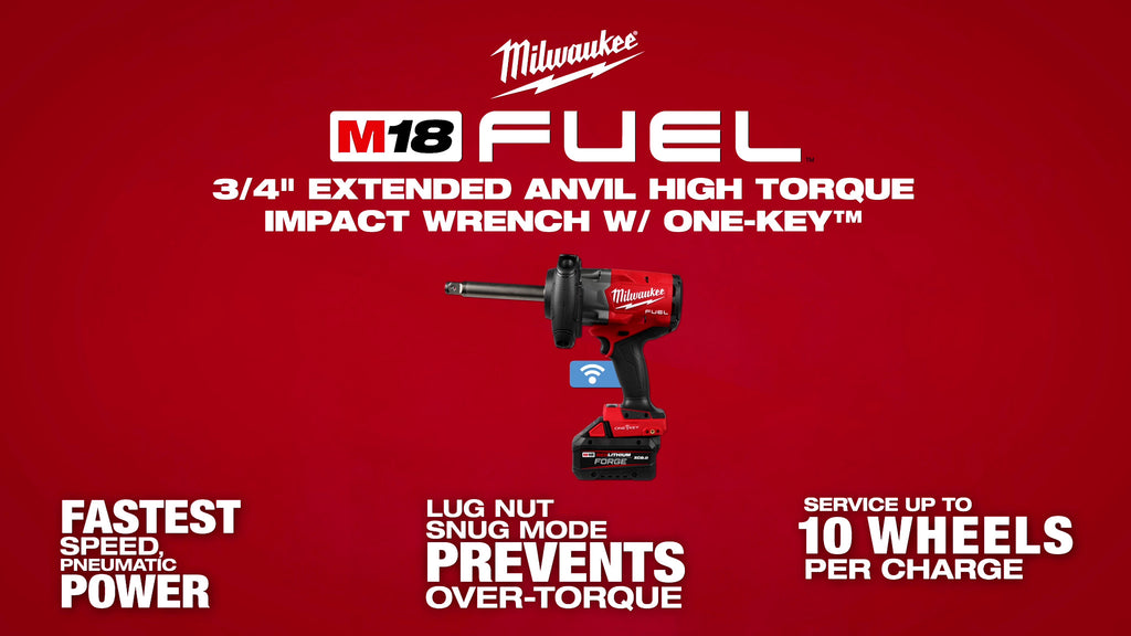 M18 FUEL Extended Anvil 3-4 High Torque Impact Wrench w ONE-KEY 101