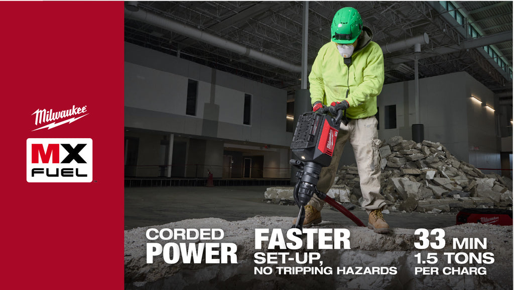 MX FUEL 27lb SDS MAX Demolition Hammer Social