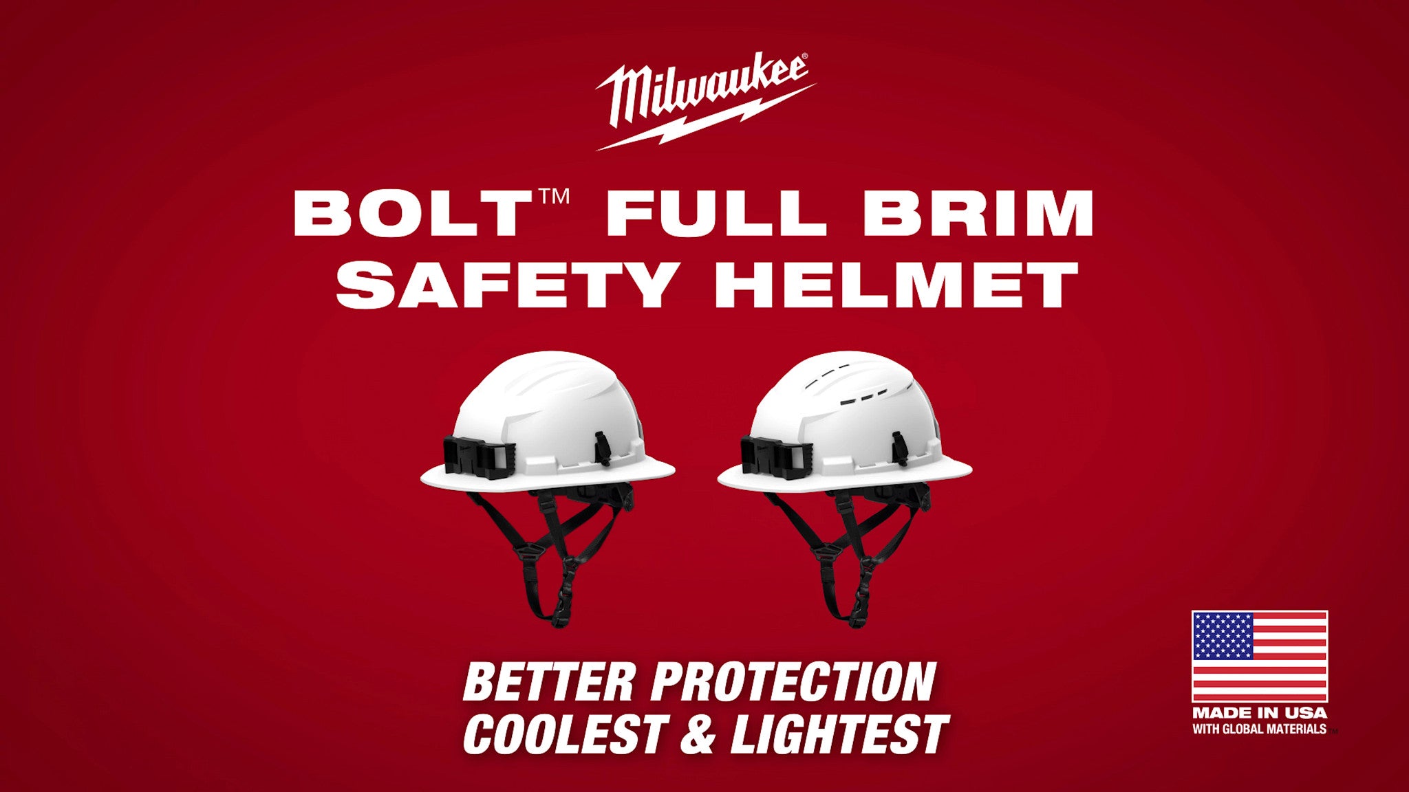 Milwaukee® BOLT™ Full Brim Safety Helmet - Type 2 Social