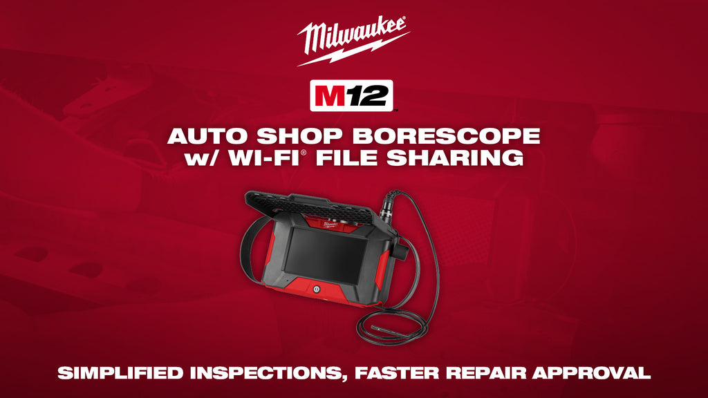 Milwaukee® M12™ Auto Shop Borescope w Wi-Fi File Sharing Social
