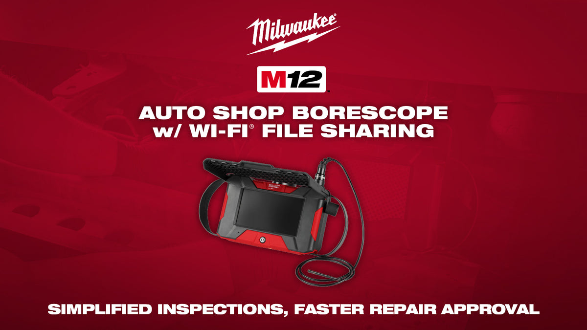 Milwaukee® M12™ Auto Shop Borescope w Wi-Fi File Sharing Social