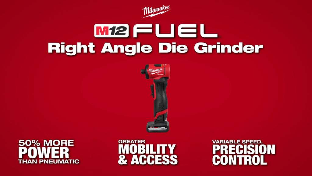 Milwaukee® M12 FUEL™ 1-4 Inch Right Angle Die Grinder