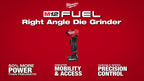 Milwaukee® M12 FUEL™ 1-4 Inch Right Angle Die Grinder