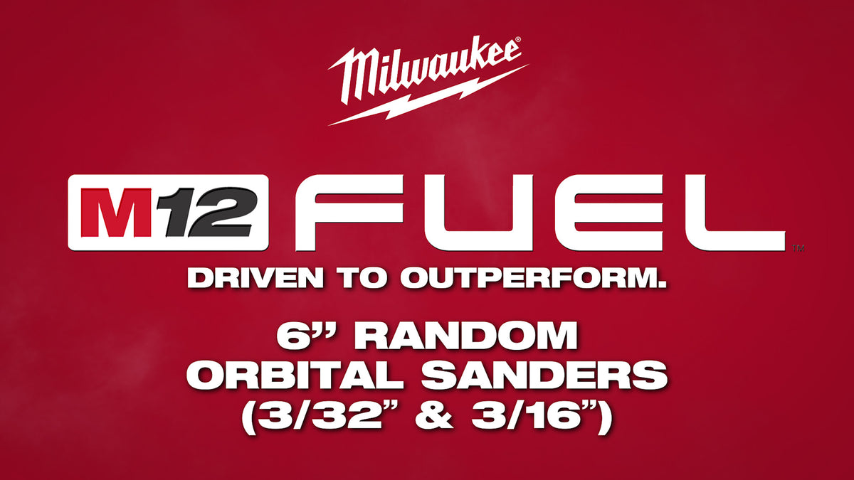 Milwaukee M12 FUEL 6" Random Orbital Sander – Configuration Options