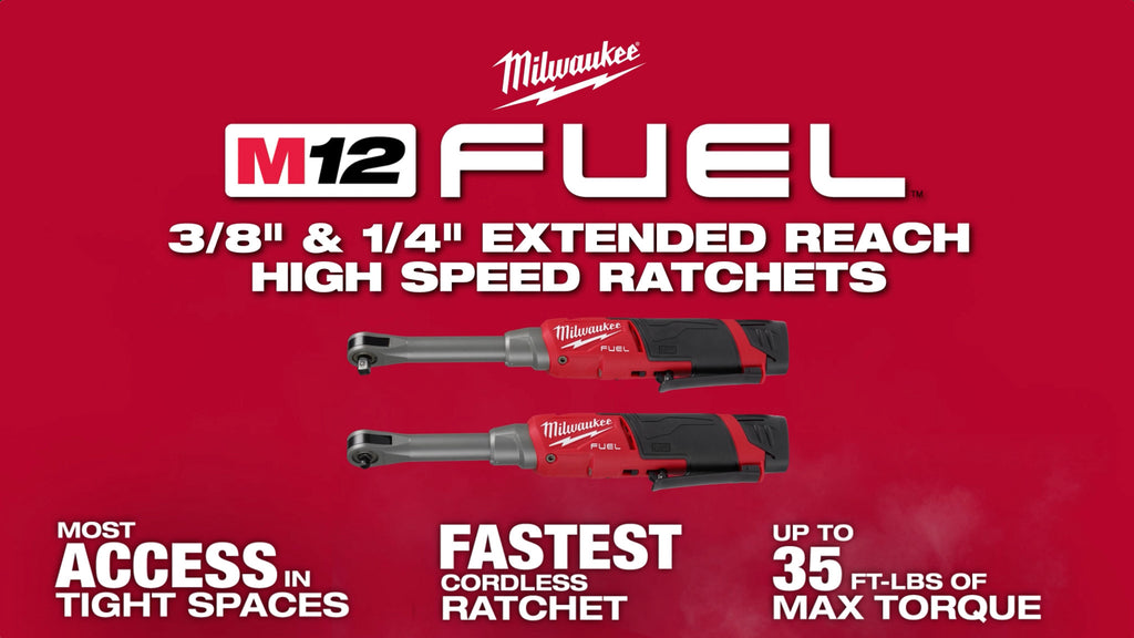 Milwaukee® M12 FUEL™ Extended Reach High Speed Ratchet