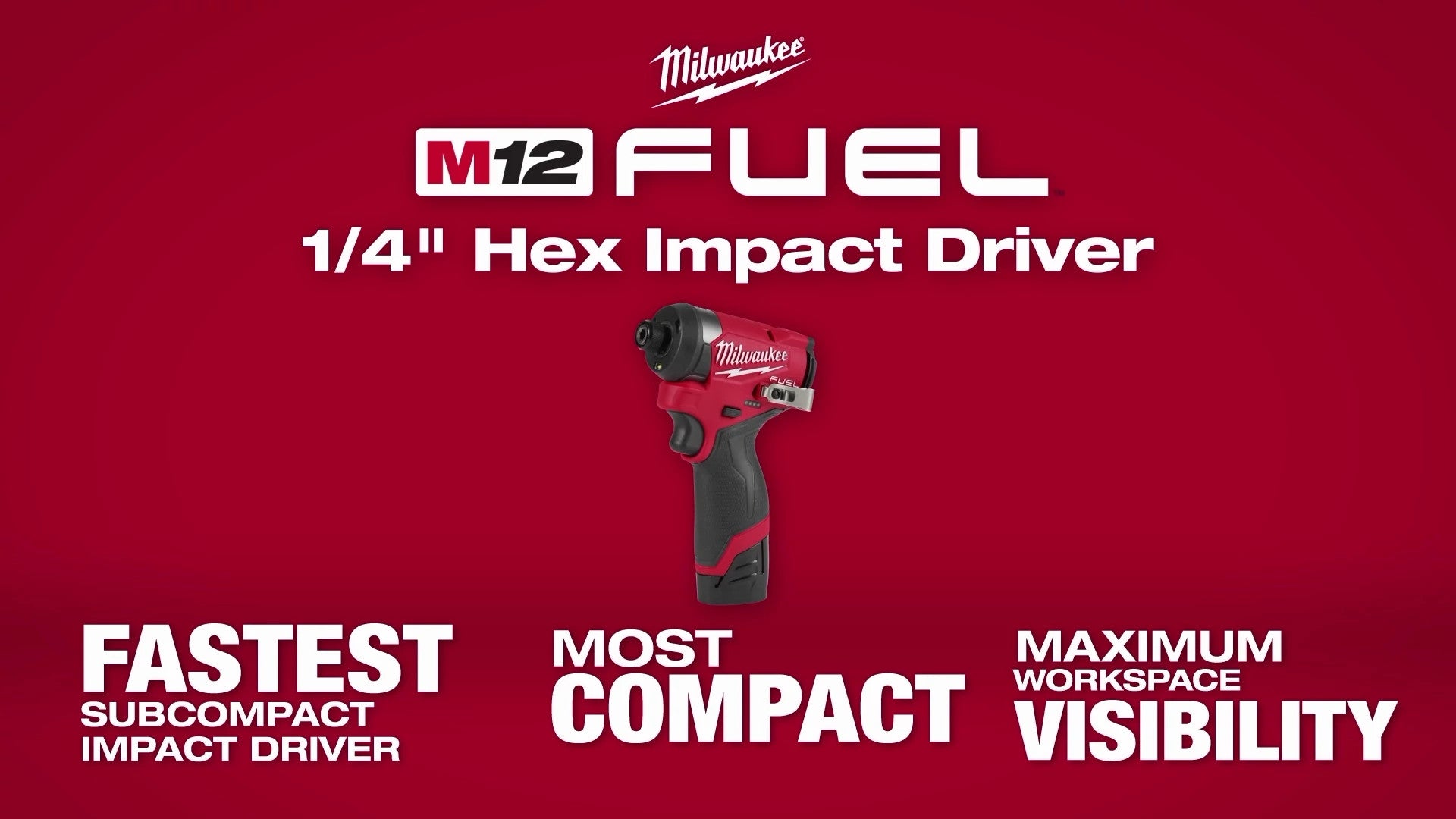 Milwaukee® M12 FUEL™ Quarter Inch Hex Impact Driver