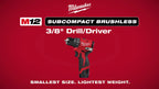 Milwaukee® M12™ Subcompact Brushless 3-8 Inch Drill Driver Social