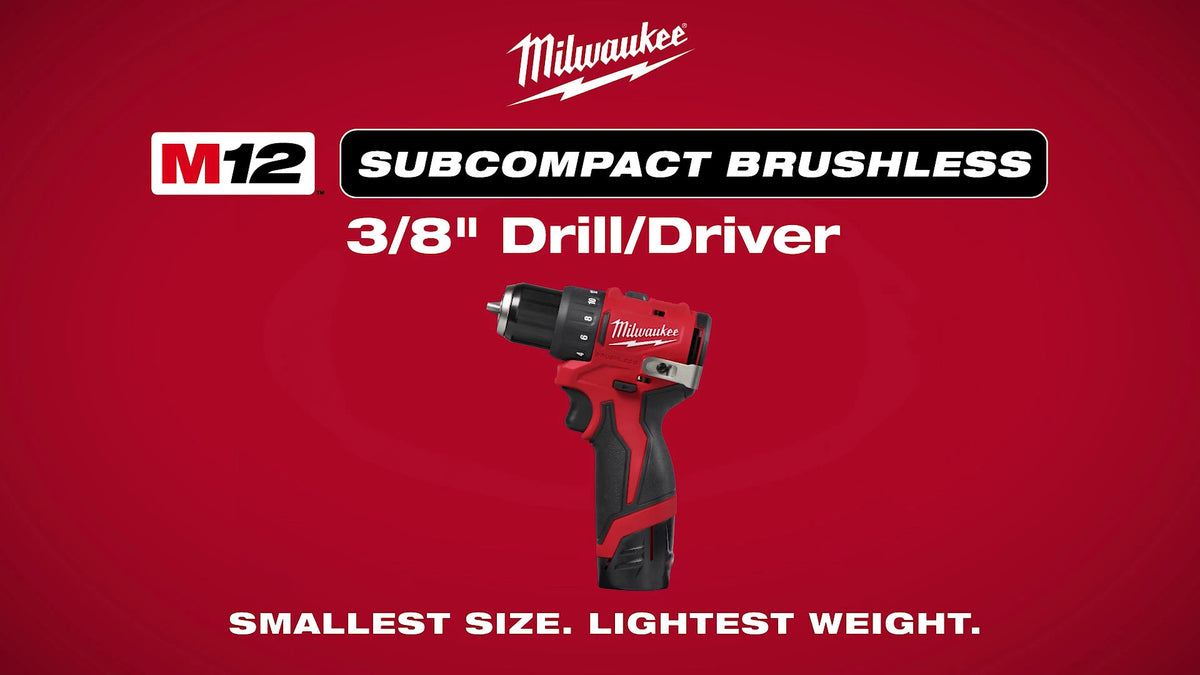 Milwaukee® M12™ Subcompact Brushless 3-8 Inch Drill Driver Social