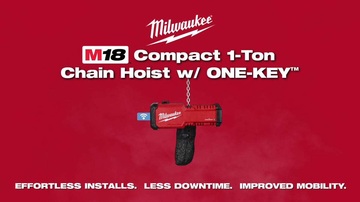 Milwaukee M18 Compact 1-Ton Chain Hoist with  ONE-KEY | 2983-22HD