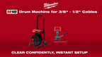 Milwaukee® M18™ Drum Machine for 3 8-1 2 Cables