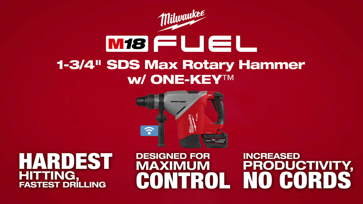 Milwaukee® M18 FUEL™ 1-34 SDS Max Rotary Hammer w ONE-KEY™ Social