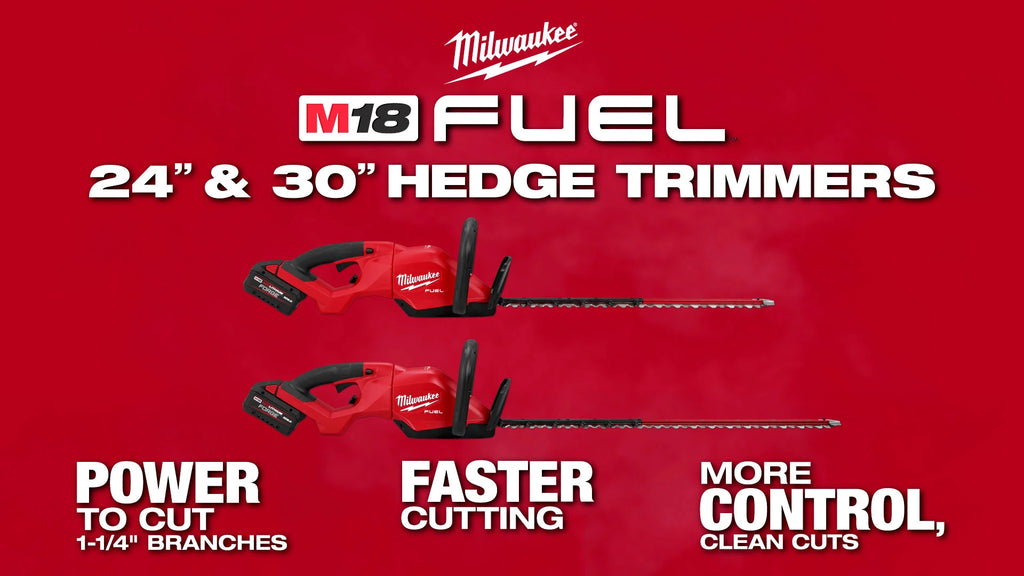 Milwaukee® M18 FUEL™ 24 Inch & 30 Inch Hedge Trimmers