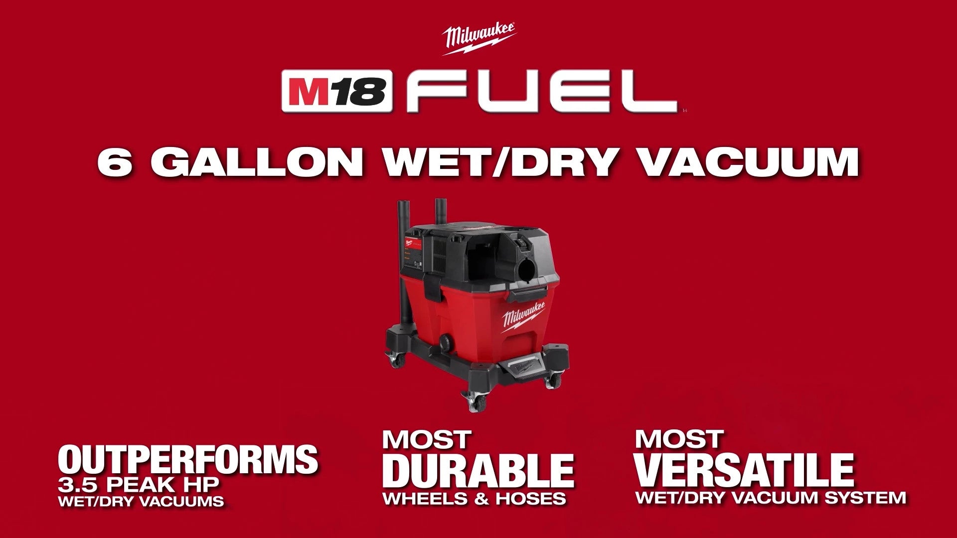 Milwaukee® M18 FUEL™ 6 Gallon Wet Dry Vacuum