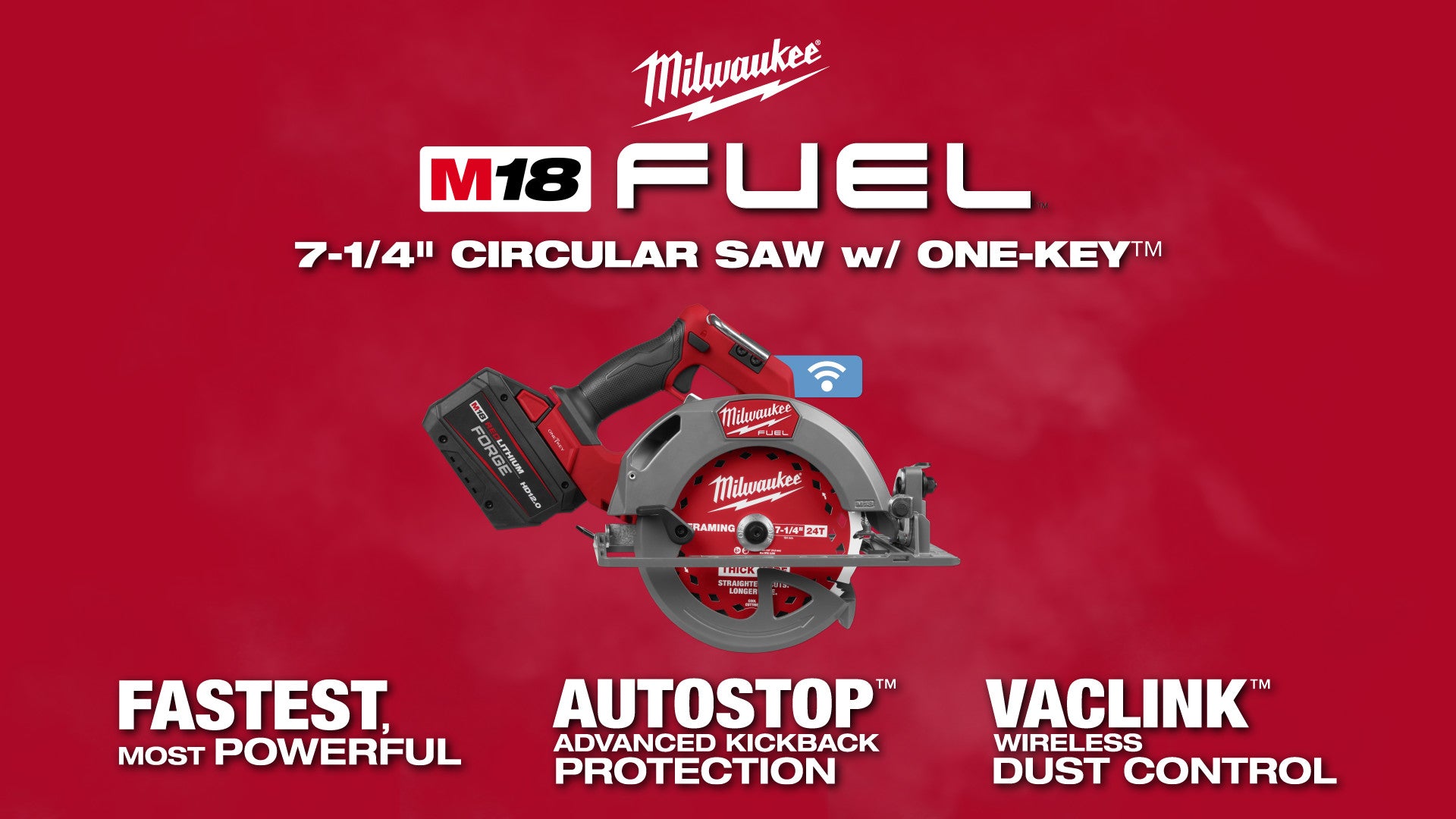 Milwaukee M18 FUEL 7.25 Inch Circular Saw w ONE-KEY & M18 FUEL 7.25 Inch Rear Handle Circular Saw w ONE-KEY Social