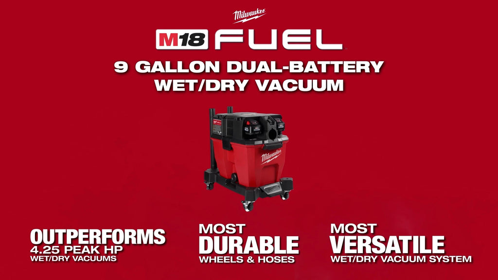 Milwaukee® M18 FUEL™ 9 Gallon Dual-Battery Wet Dry Vacuum