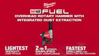 Milwaukee M18 FUEL Overhead Rotary Hammer with  Integrated Dust Extraction | 3311-22