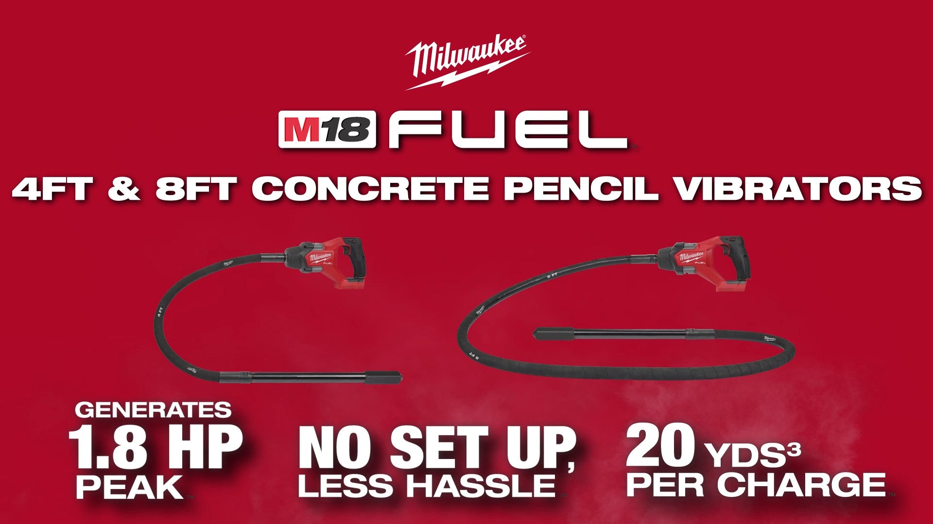 Milwaukee® M18 FUEL™ Pencil Concrete Vibrator