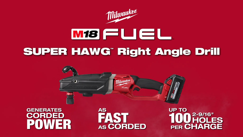 Milwaukee® M18 FUEL™ SUPER HAWG™ Right Angle Drill