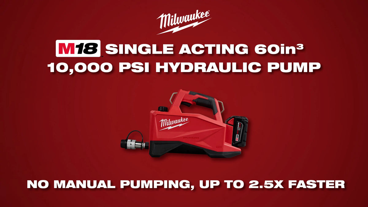 Milwaukee® M18™ Single Acting 60in3 10.000 PSI Hydraulic Pump