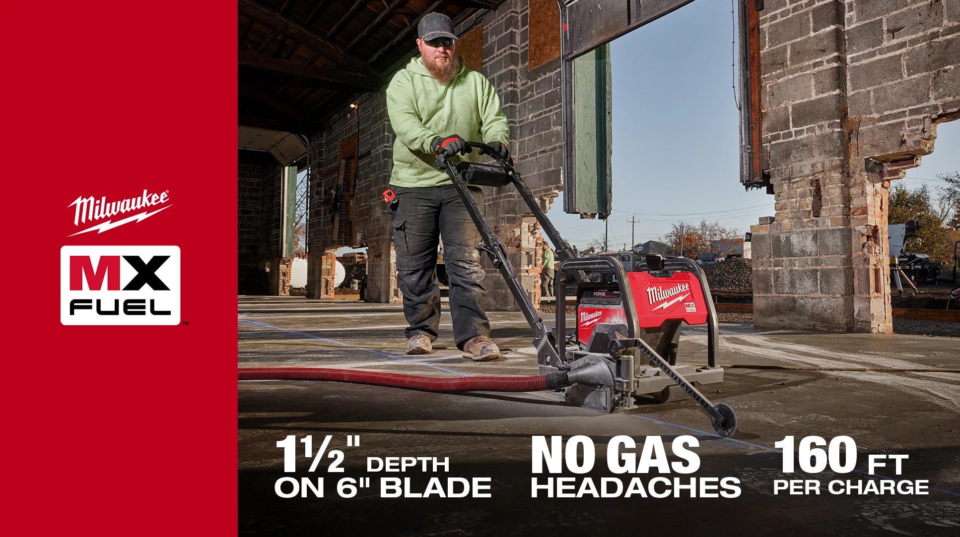 Milwaukee® MX FUEL™ 6- Green Concrete Saw (No Spanish)