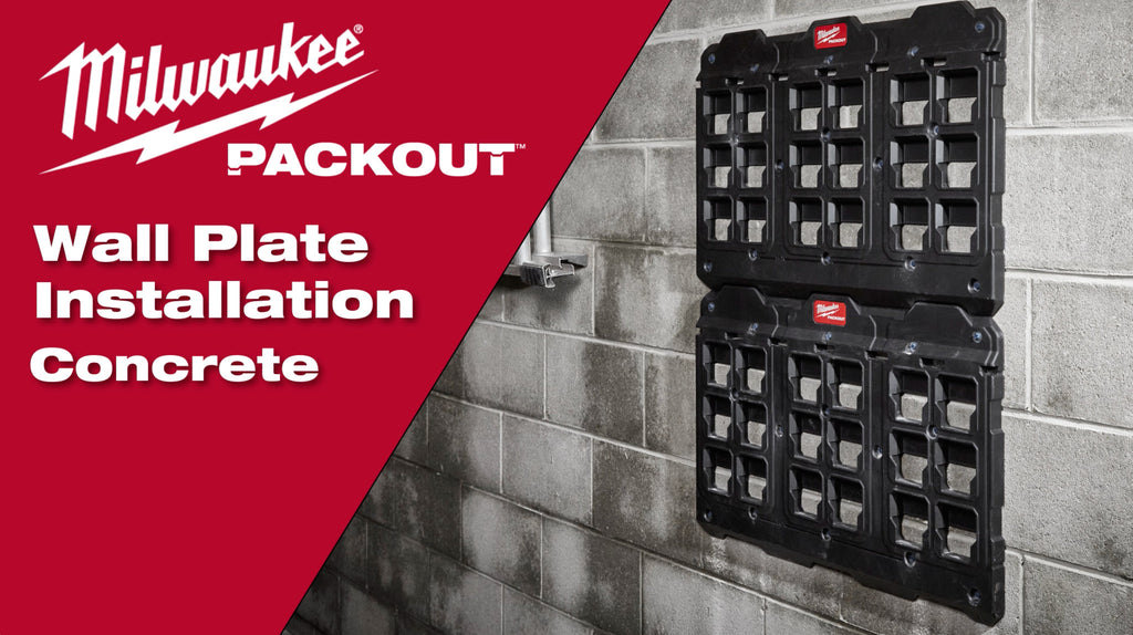 Milwaukee® Packout™ Wall Plate Concrete Installation