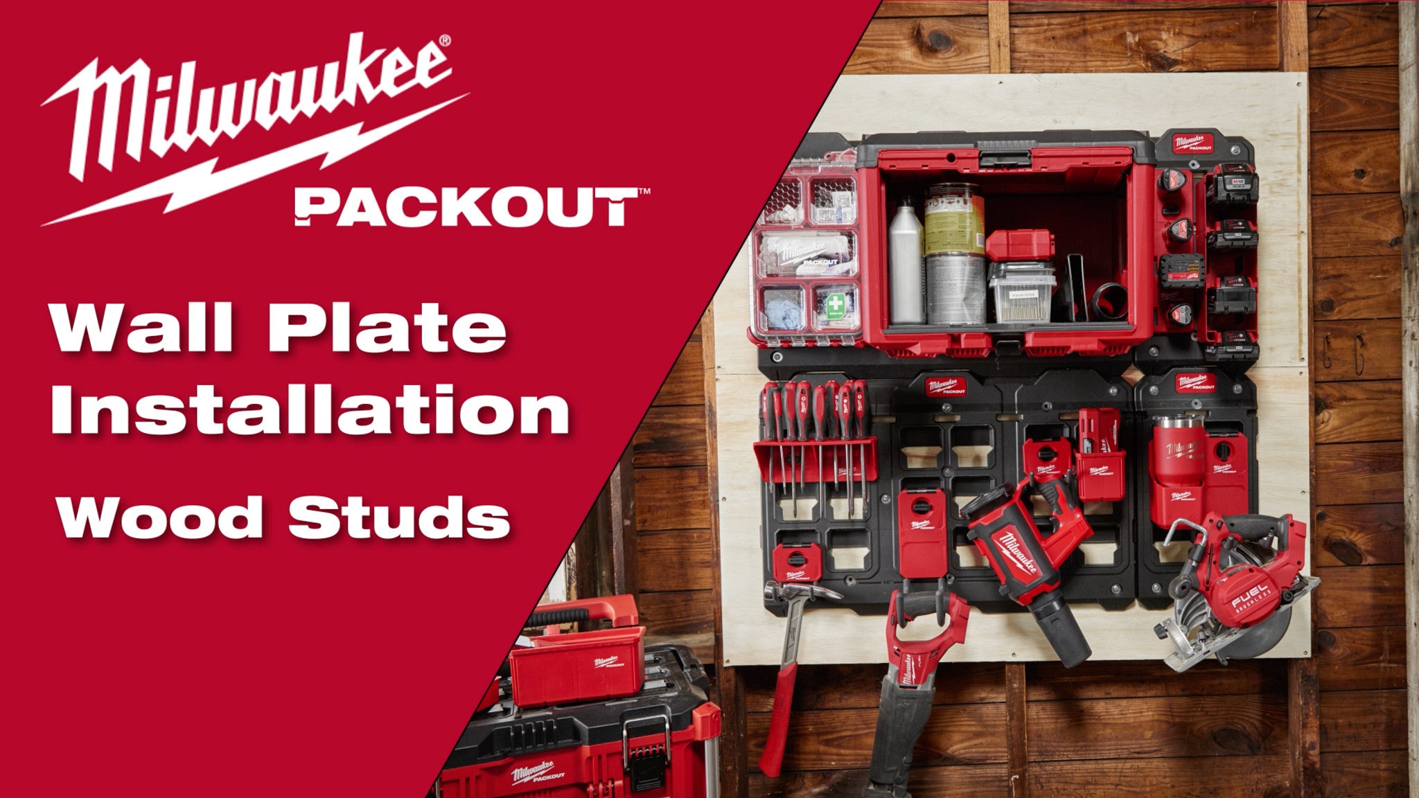 Milwaukee® Packout™ Wall Plate Wood Studs Installation 101