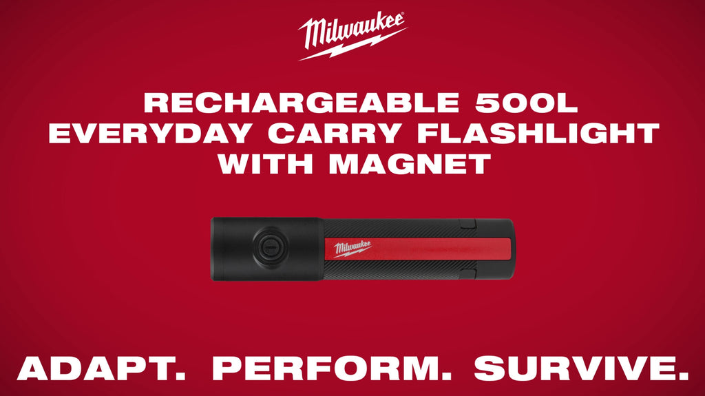 Milwaukee® Rechargeable 500L Everyday Carry Flashlight with Magnet Video
