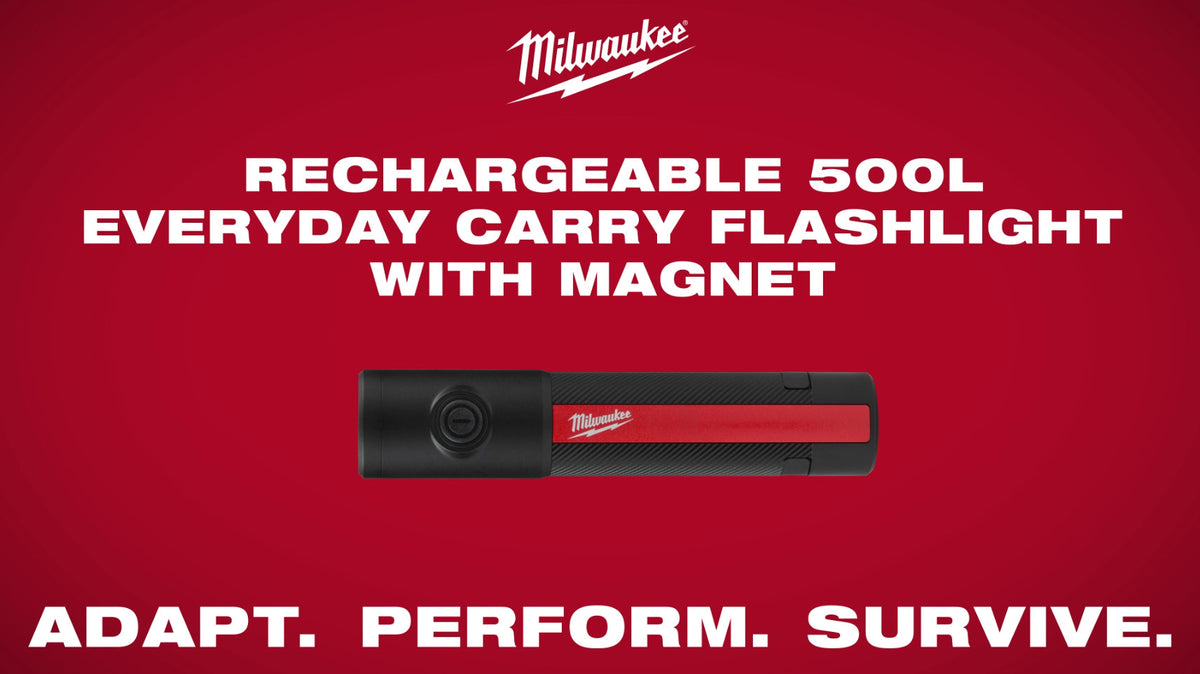 Milwaukee® Rechargeable 500L Everyday Carry Flashlight with Magnet Video