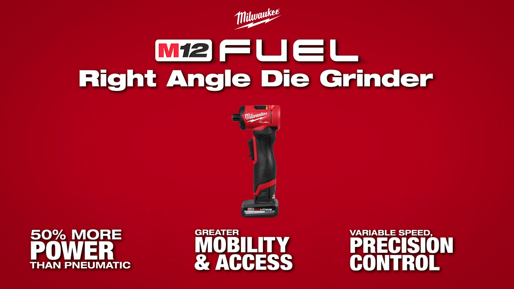 Milwaukee® M12 FUEL™ 1-4 Inch Right Angle Die Grinder ROW