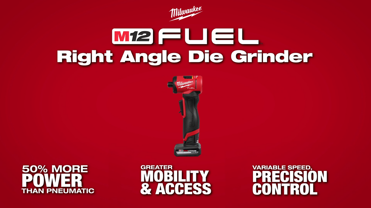 Milwaukee® M12 FUEL™ 1-4 Inch Right Angle Die Grinder ROW