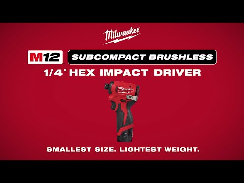 Milwaukee M12 Subcompact Brushless 1/4" Hex Impact Driver – Configuration Options