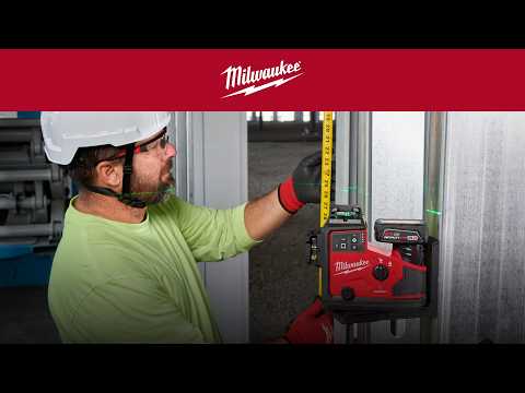 Milwaukee M12 Green 360° 3-Plane Laser with Automatic Alignment & Receiver | 3642-21