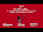 Milwaukee M18 FUEL 21" Auger Propelled Dual Battery Single Stage Snow Blower Kit | 3036-22HD