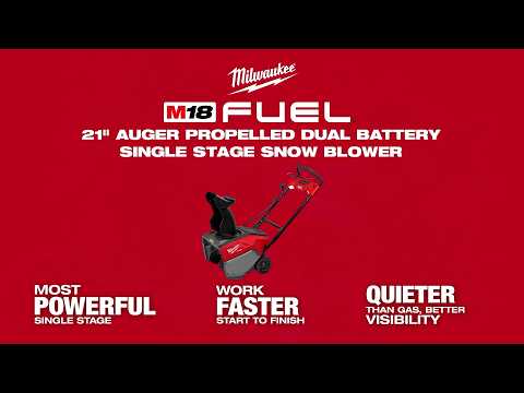 Milwaukee M18 FUEL 21" Auger Propelled Dual Battery Single Stage Snow Blower Kit | 3036-22HD