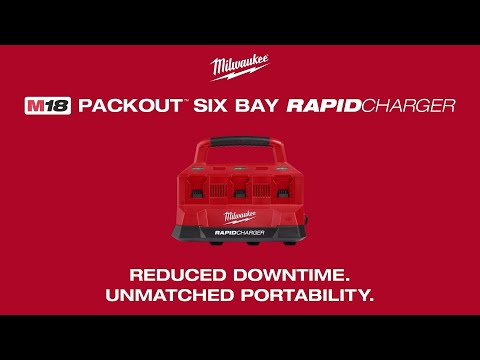 Milwaukee M18 Six Bay Rapid Charger with  PACKOUT Compatibility | 48-59-1809