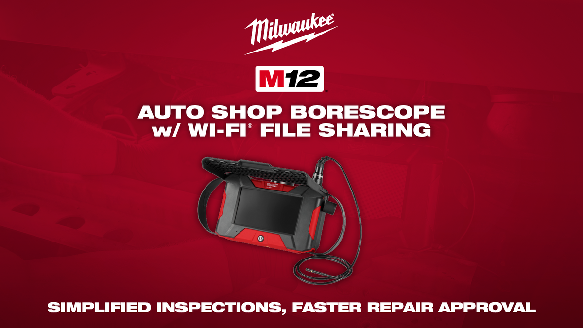 Milwaukee® M12™ Auto Shop Borescope w Wi-Fi File Sharing ROW