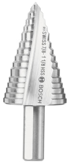 Bosch SDC4 1/4 In. to 7/8 In. High-Speed Steel Turbo Step Drill Bit
