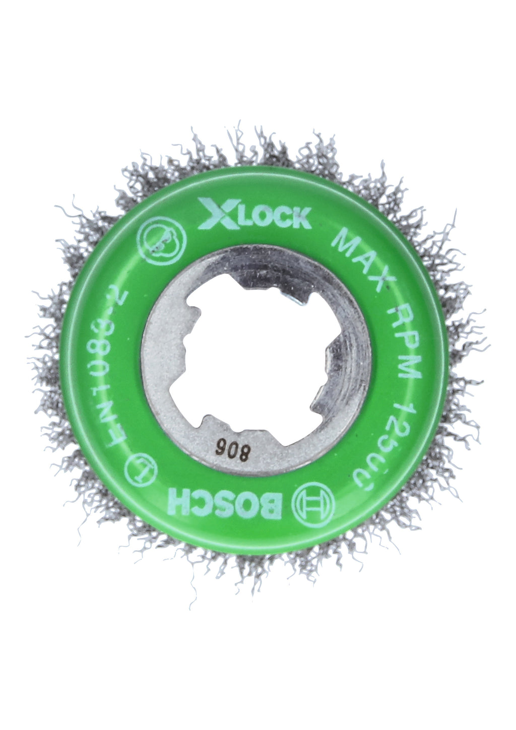 Bosch WBX319 3 In. Wheel Dia. X-LOCK Arbor Stainless Steel Crimped Wire Cup Brush