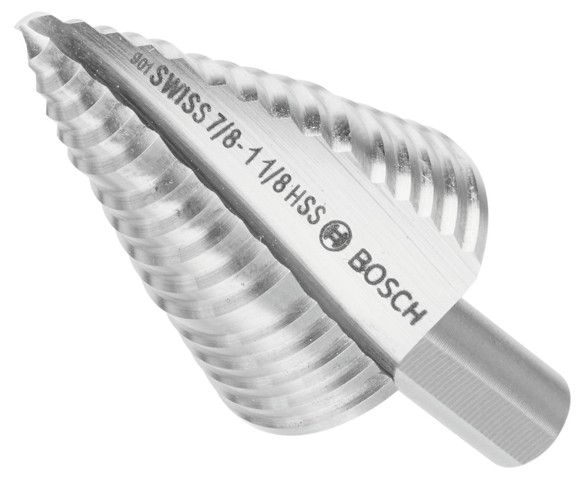 Bosch SDC4 1/4 In. to 7/8 In. High-Speed Steel Turbo Step Drill Bit