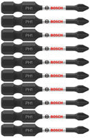 Bosch ITPH12B 10 pc. Impact Tough 2 In. Phillips #1 Power Bits (Bulk Pack)