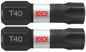 Bosch ITT40102 2 pc. Impact Tough 1 In. Torx #40 Insert Bits