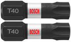 Bosch ITT40102 2 pc. Impact Tough 1 In. Torx #40 Insert Bits