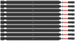 Bosch ITSQ36B 10 pc. Impact Tough 6 In. Square #3 Power Bits (Bulk Pack)