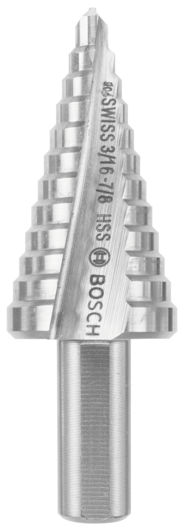 Bosch SDC2 3/16 In. to 7/8 In. High-Speed Steel Turbo Step Drill Bit