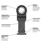 Bosch OSL114F-10 1-1/4 In. Starlock Oscillating Multi Tool Bi-Metal Plunge Cut Blade 10 pk.