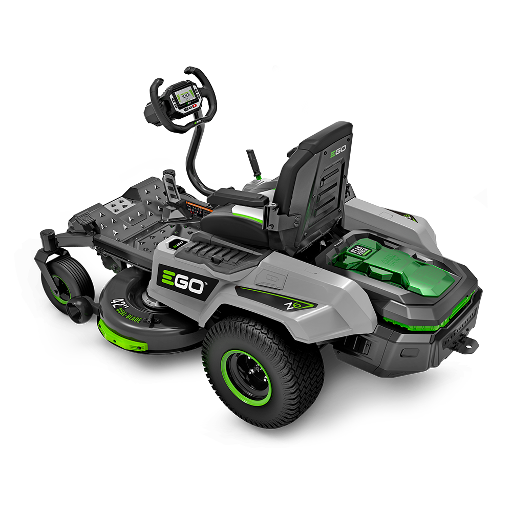 POWER+ Z6 42" Zero Turn Mower with e-STEER™ Technology, Includes (2) 10.0Ah and (4) 6.0Ah Batteries and 800W Charger